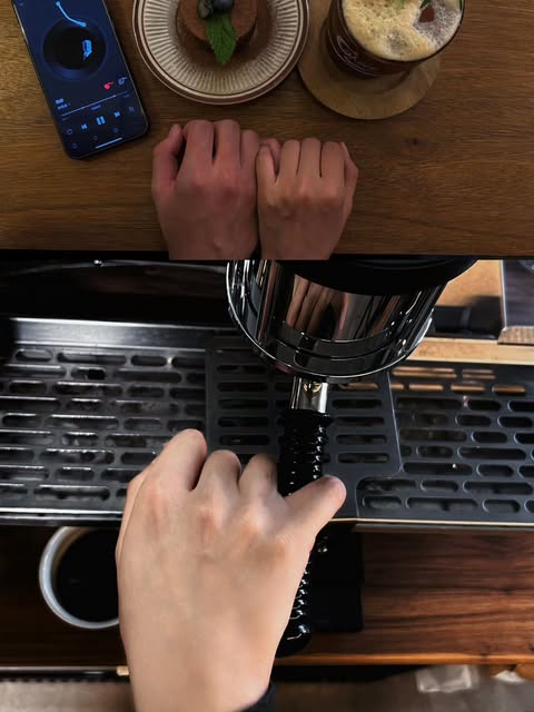 Parzenie espresso przy barze